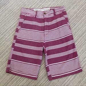 PD&C burgundy and white stripe shorts boys 14